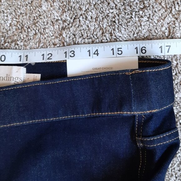 Soft Surroundings NWT The Ultimate Pull On Slim Full Length Jeans Marina Wash L - Picture 11 of 14